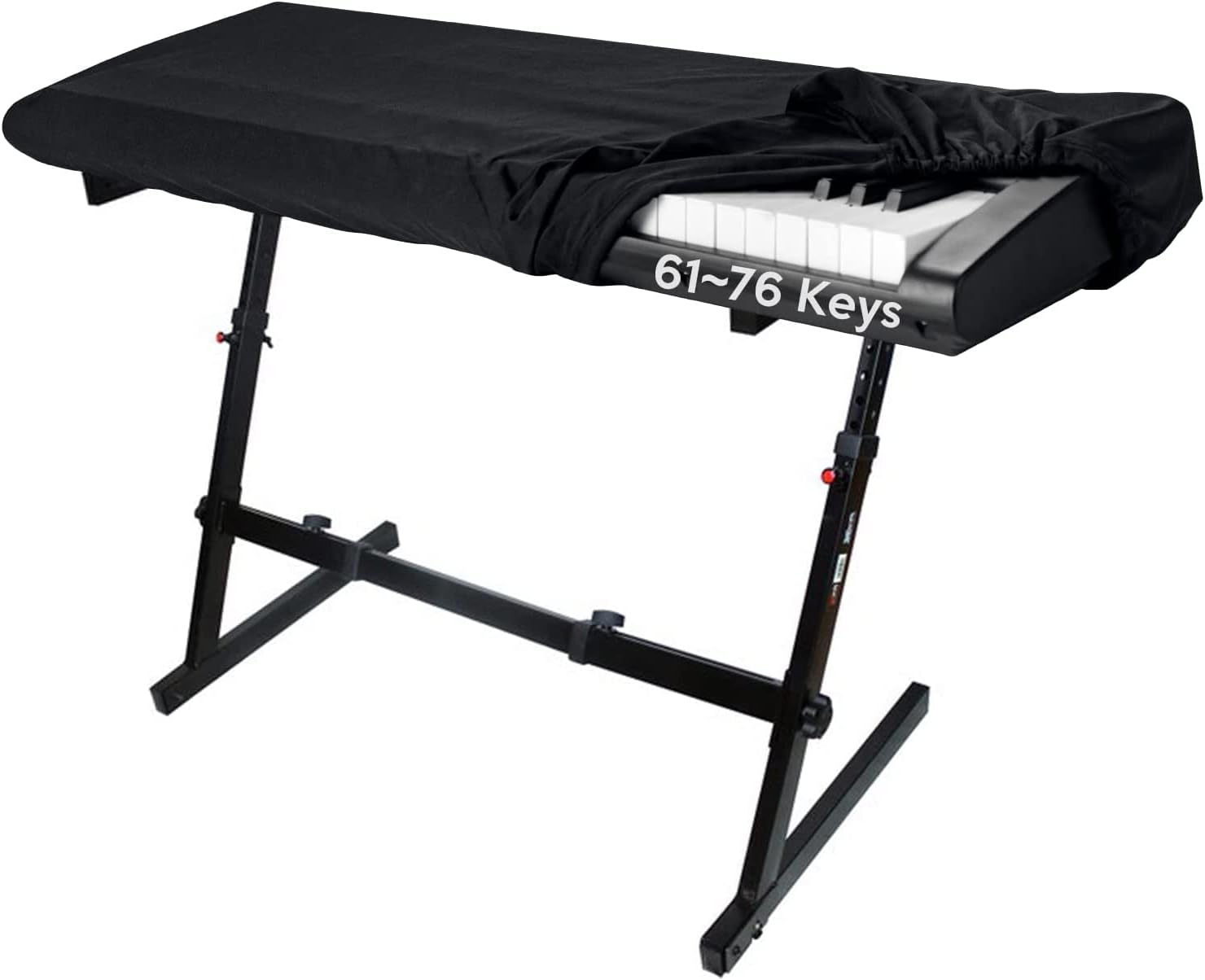 Osłona przeciwkurzowa do klawiatury fortepianowej 76-klawiszowej, rozkładana osłona do klawiatury elektronicznej, z wytrzymałą gumką i ściągaczem