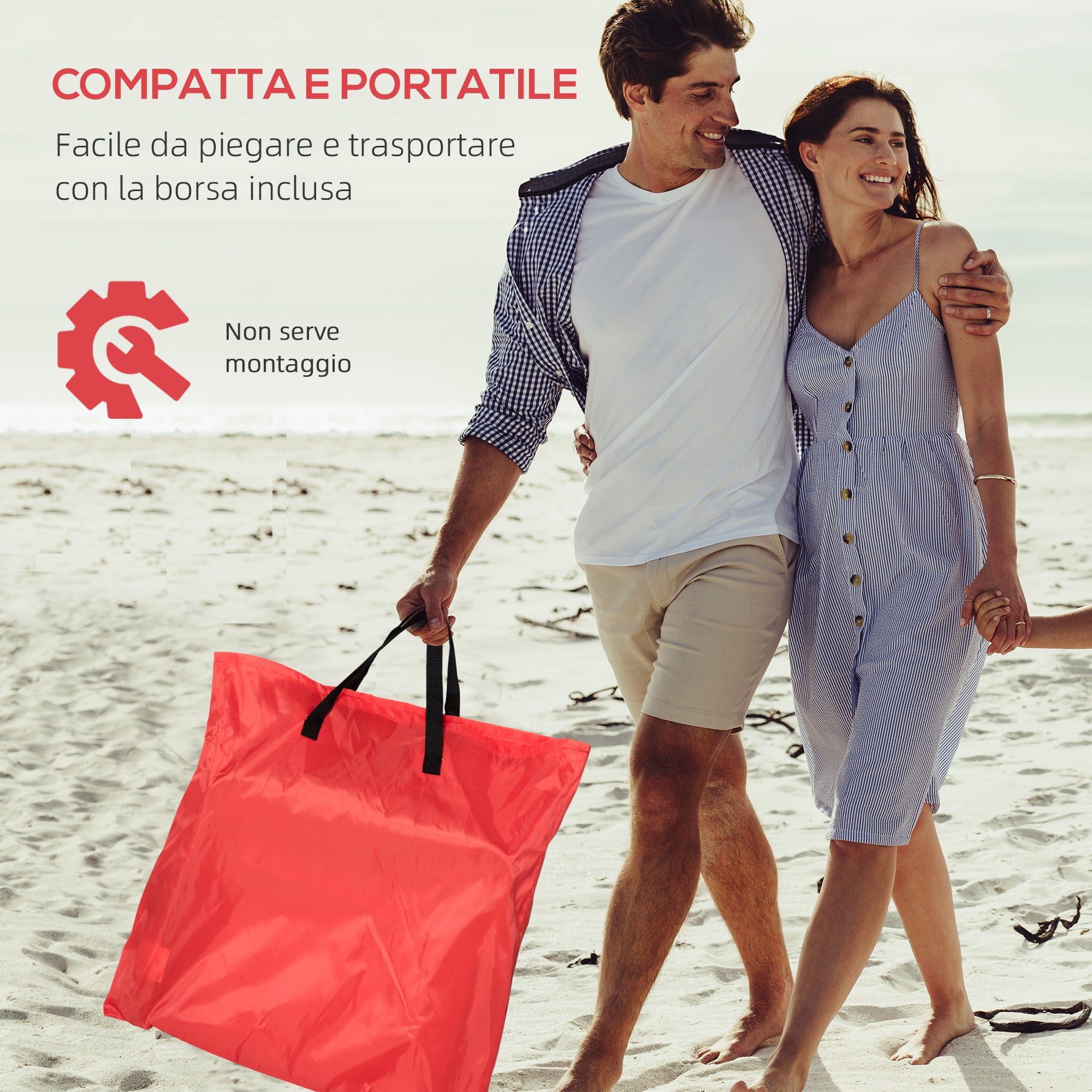 Ensemble 2 transats plage pliants dossier réglable 5 niveaux sac rouge - 7