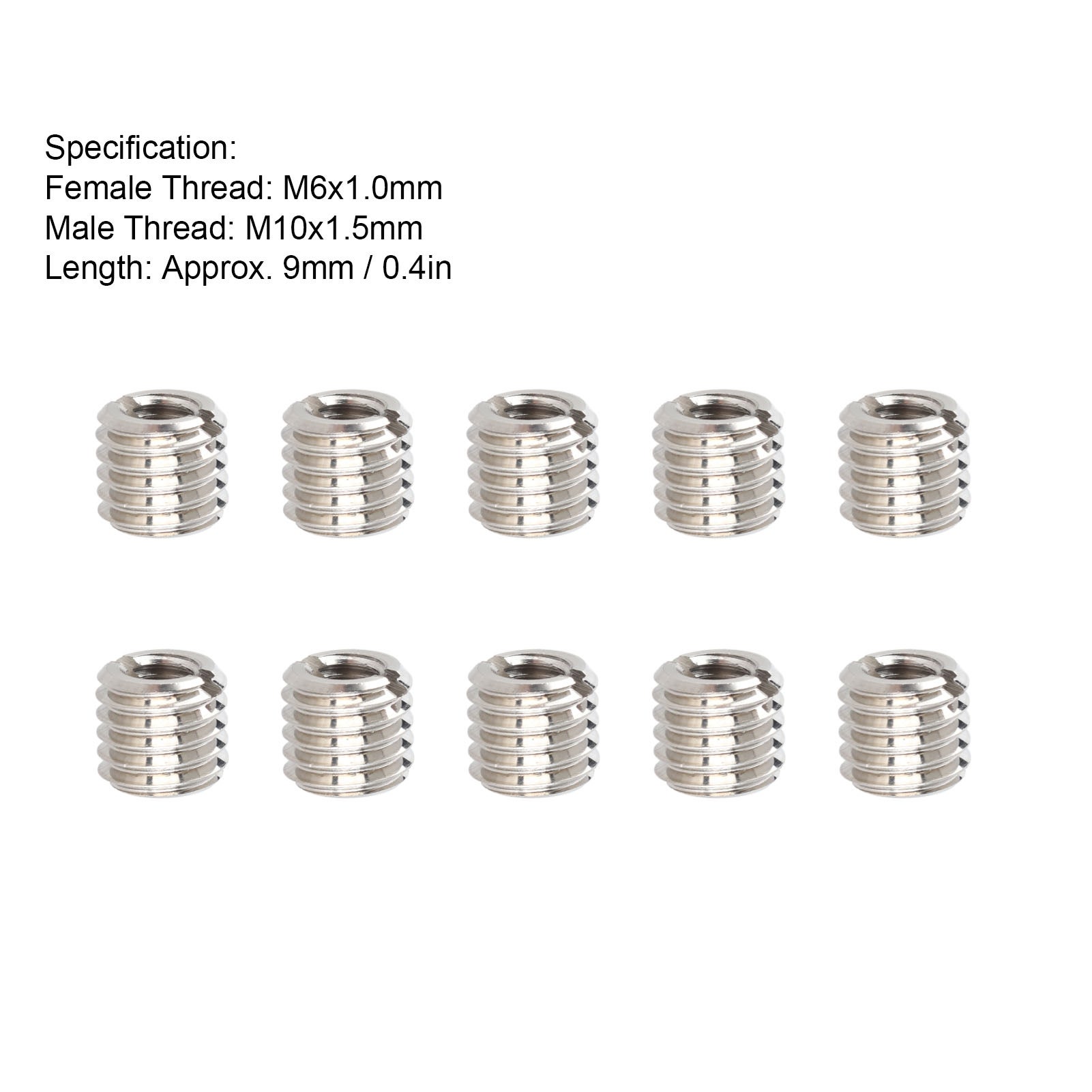 10 pezzi inserti filettati maschio femmina riduttore dado in acciaio inossidabile strumento di riparazione fissaggio - 9