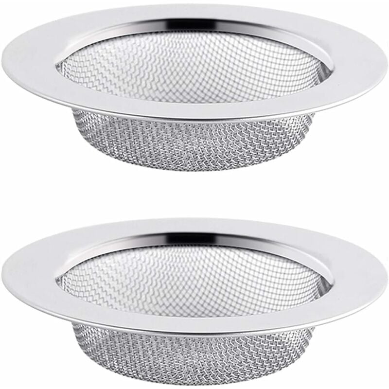 2 Filtres D'Évier En Acier Inoxydable 304 - Grille Anti-Bouchon 8 Cm, Poignée, Pour Cuisine/Salle De Bain