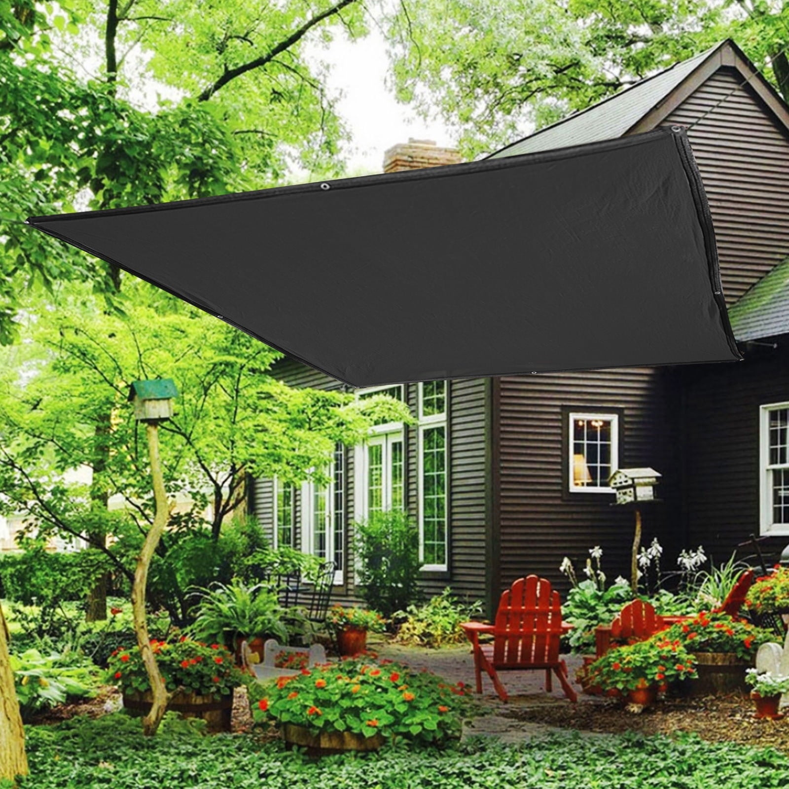 Voile d'ombrage extérieure, protection UV, rectangle, pour patio, jardin, piscine. - 7