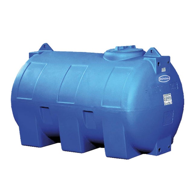 Cuve récupération eau de pluie horizontale en polyéthylène bleue 300L RENSON