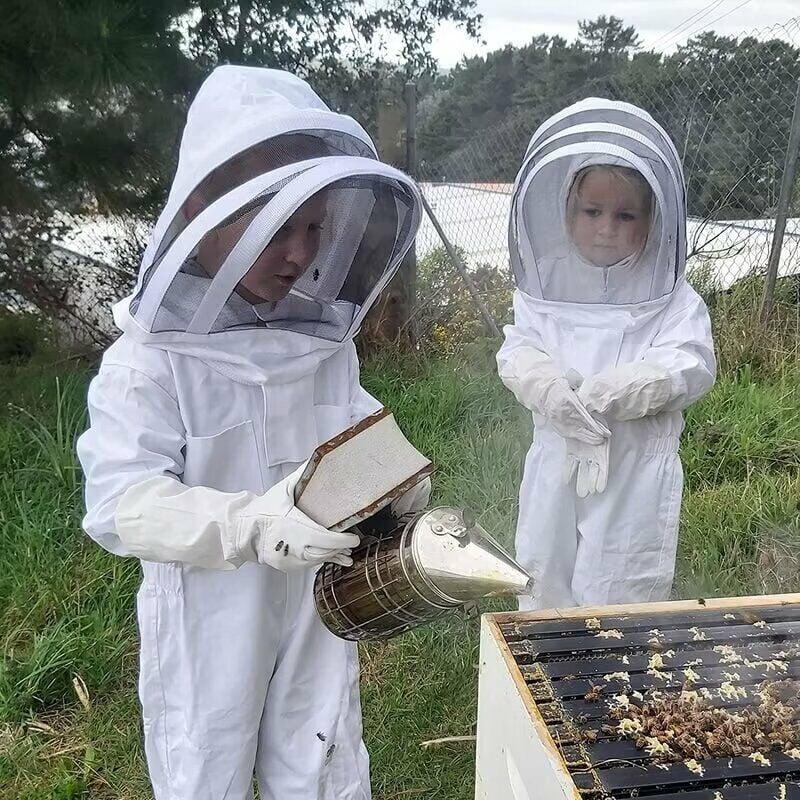 Vêtements D'apiculture avec des Gants combinaison apicole enfant - Coton à Manches Longues, Protection De l'enfant, Fournitures D'apiculture - 2