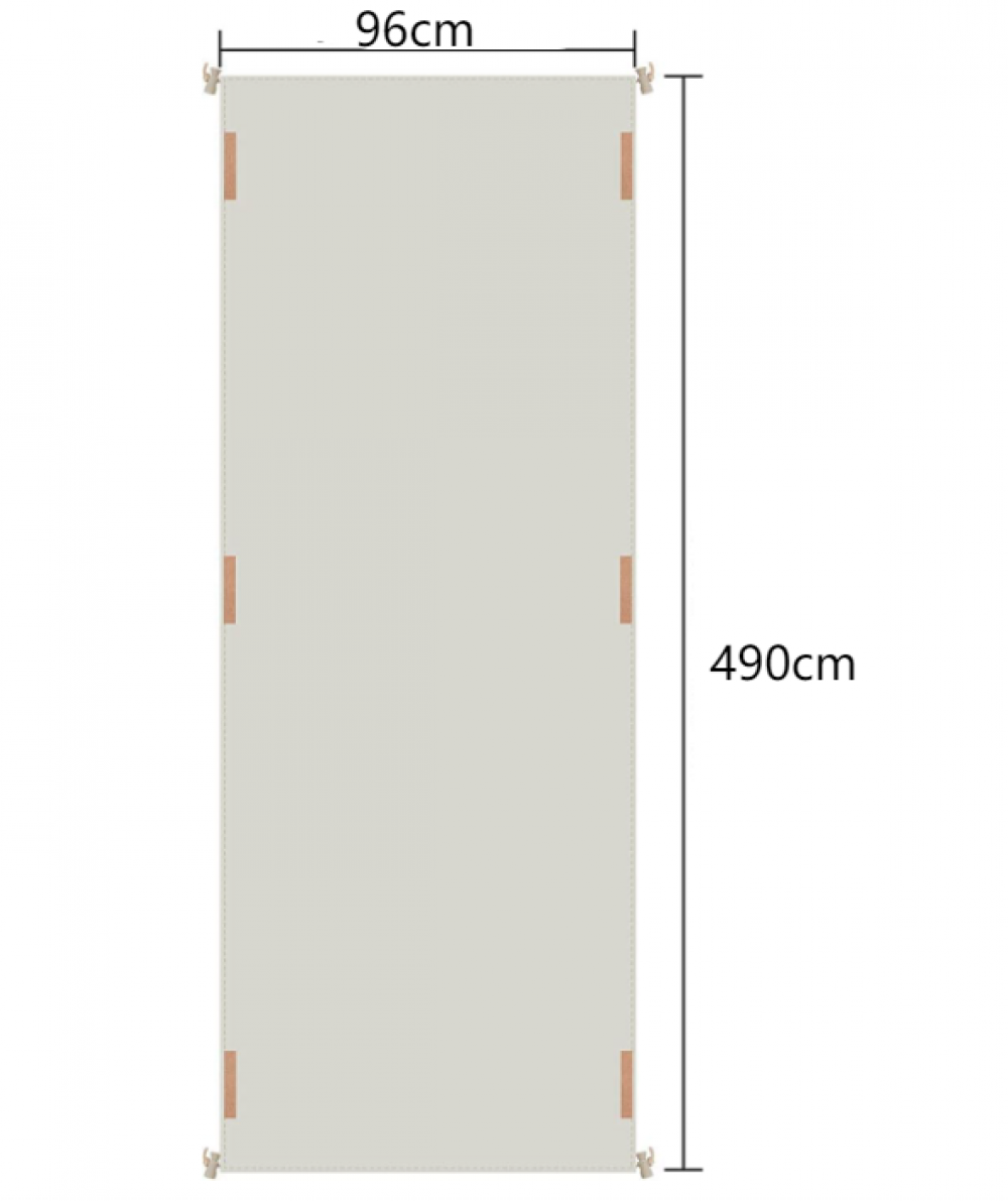 Beige, 16 pi : 490*96cm, bâche de piscine en rouleau, protection solaire 190T en polyester taffetas enduit d'argent, tissu Oxford imperméable, rouleau - 2