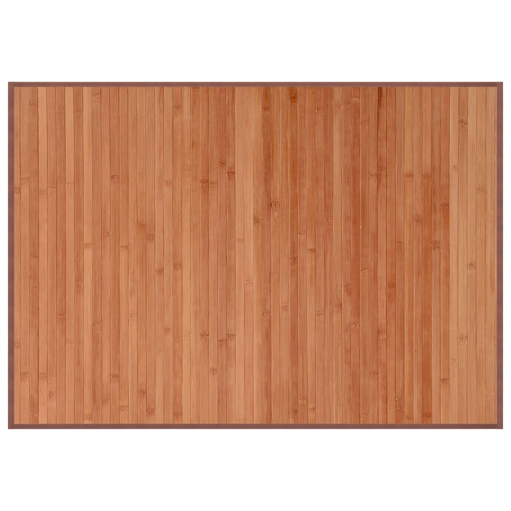 Tapis rectangulaire marron 70x100 bambou - 2