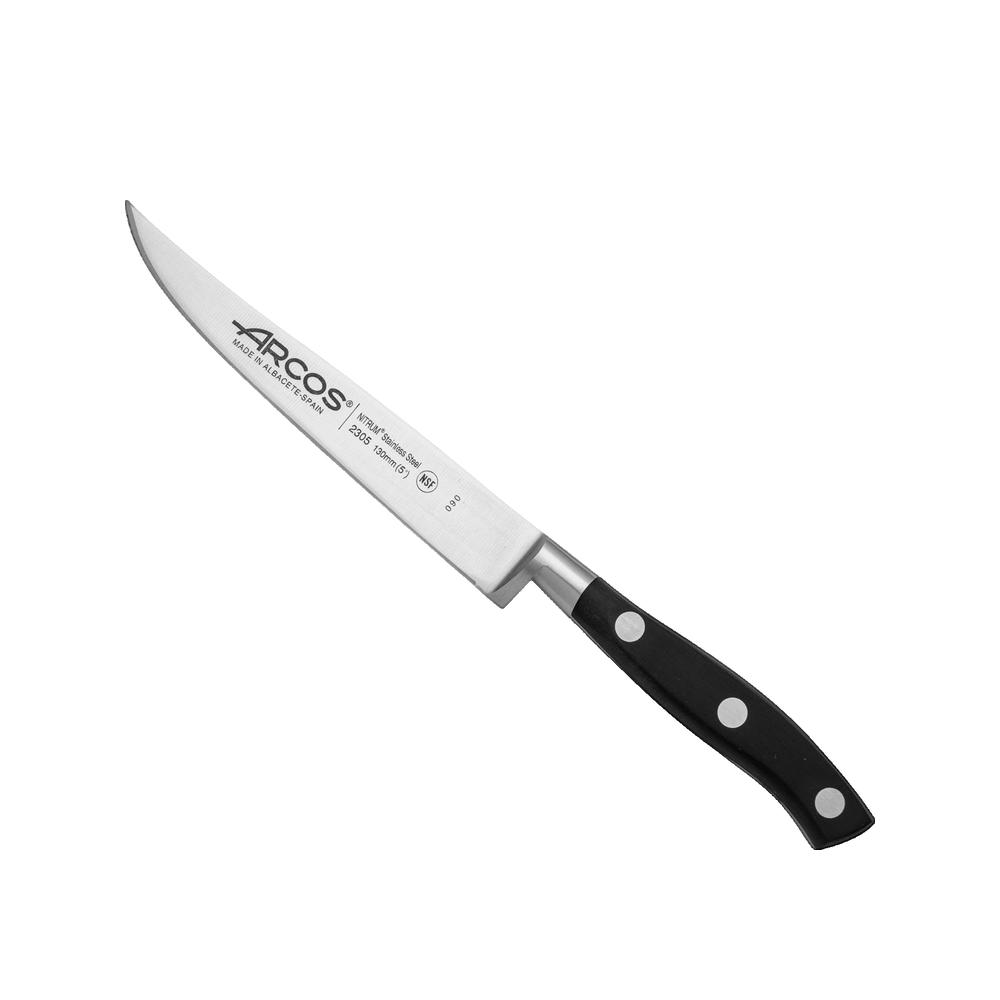 Nóż do steków Arcos Riviera ostrze 13 cm stal nierdzewna ergonomiczny czarny