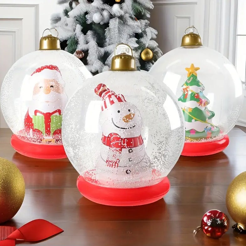 Décorations Gonflables Géantes De Noël – Boules De 9 Pieds Et Pingouins Avec LED – Extérieur