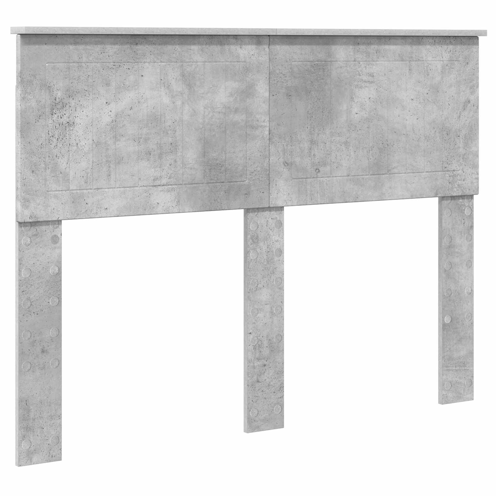 Cadre de lit gris béton 135 x 190 cm en pin massif - 6