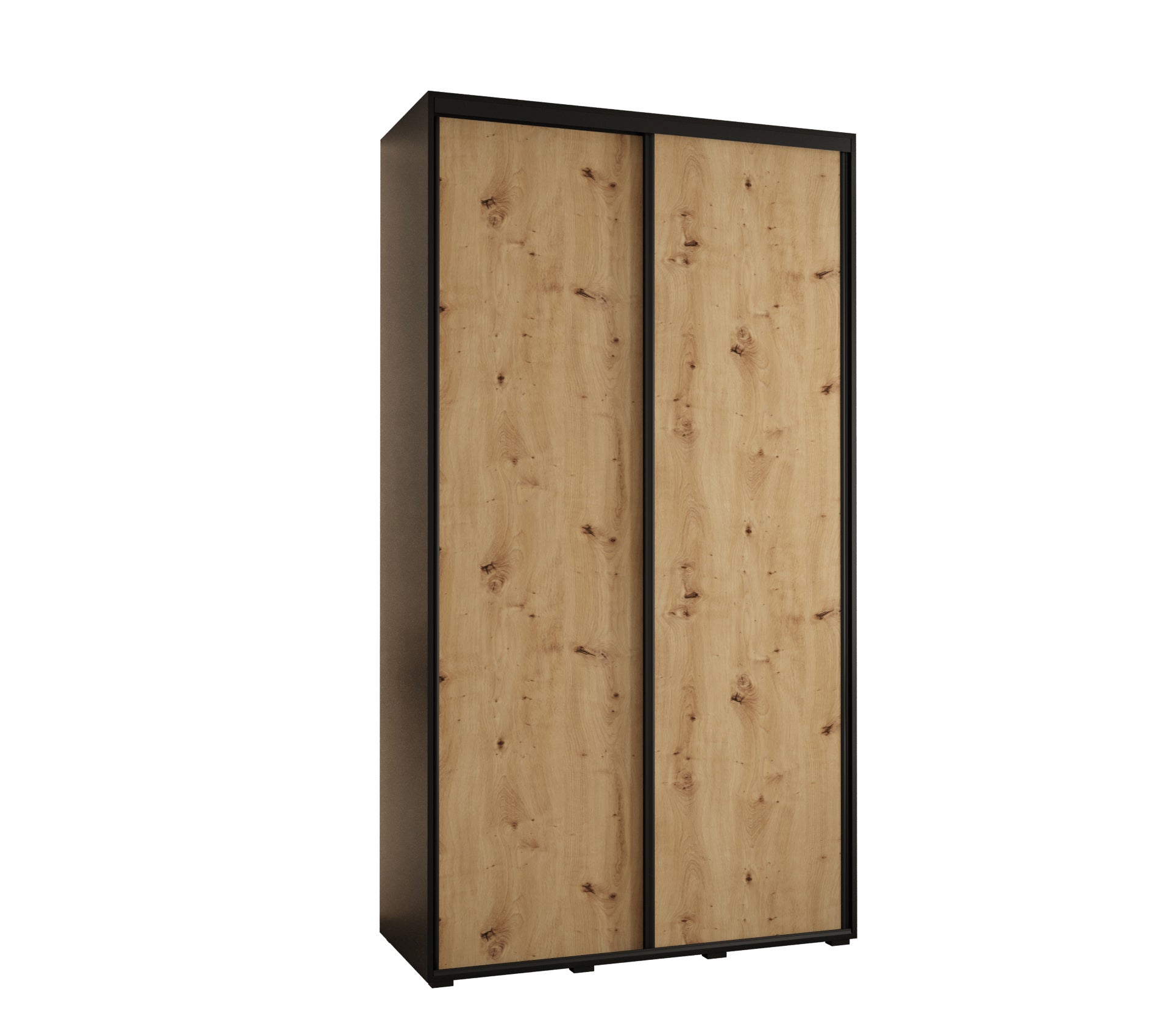 Szafa przesuwna wysoka Davos 1 130 x 45 x 235,2 cm czarny + artisan + u. czarny - Abiks Meble