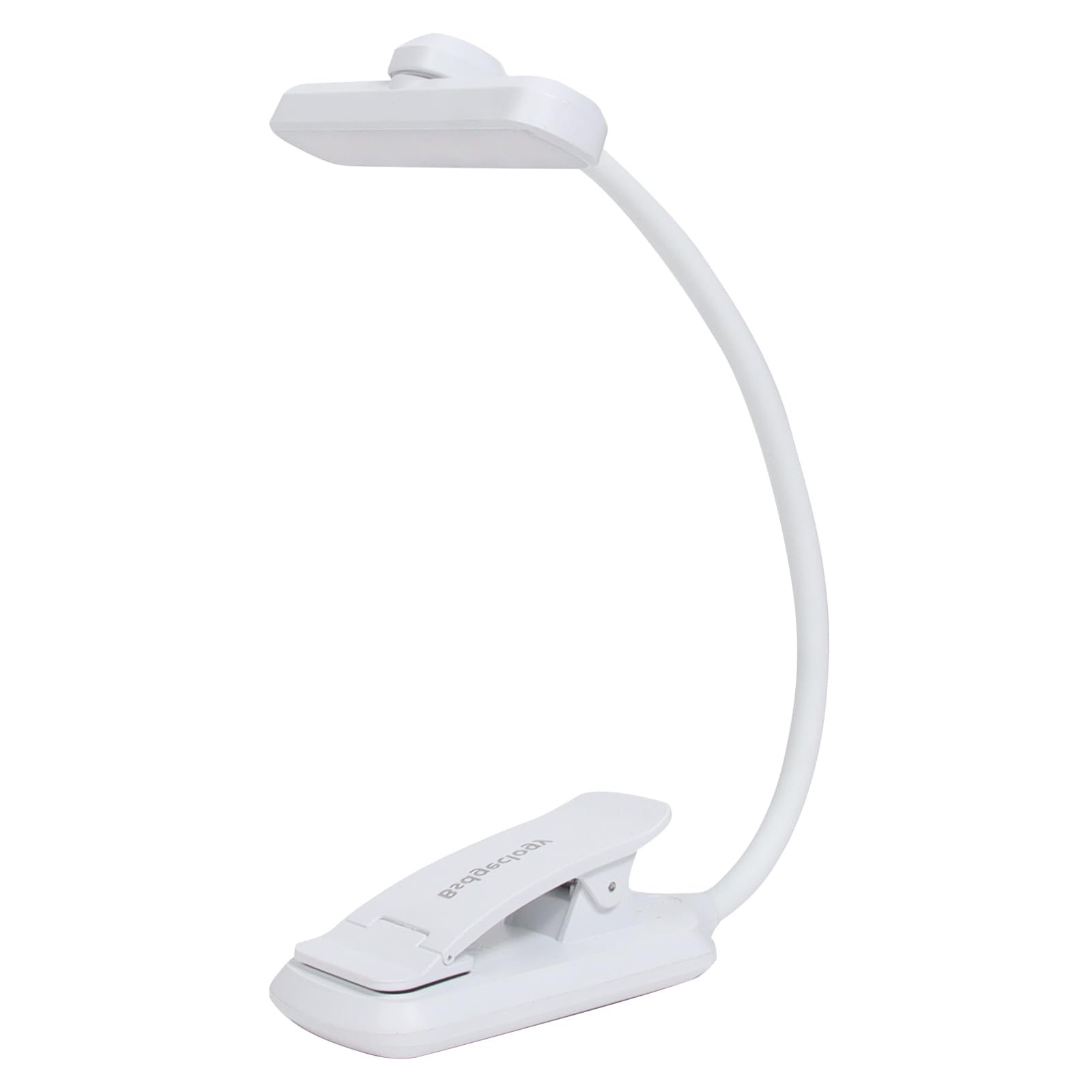 Lampka nocna LED z elastycznym klipsem 360°, trójkolorowy klips, przełącznik dotykowy do książek w miękkiej oprawie i laptopów
