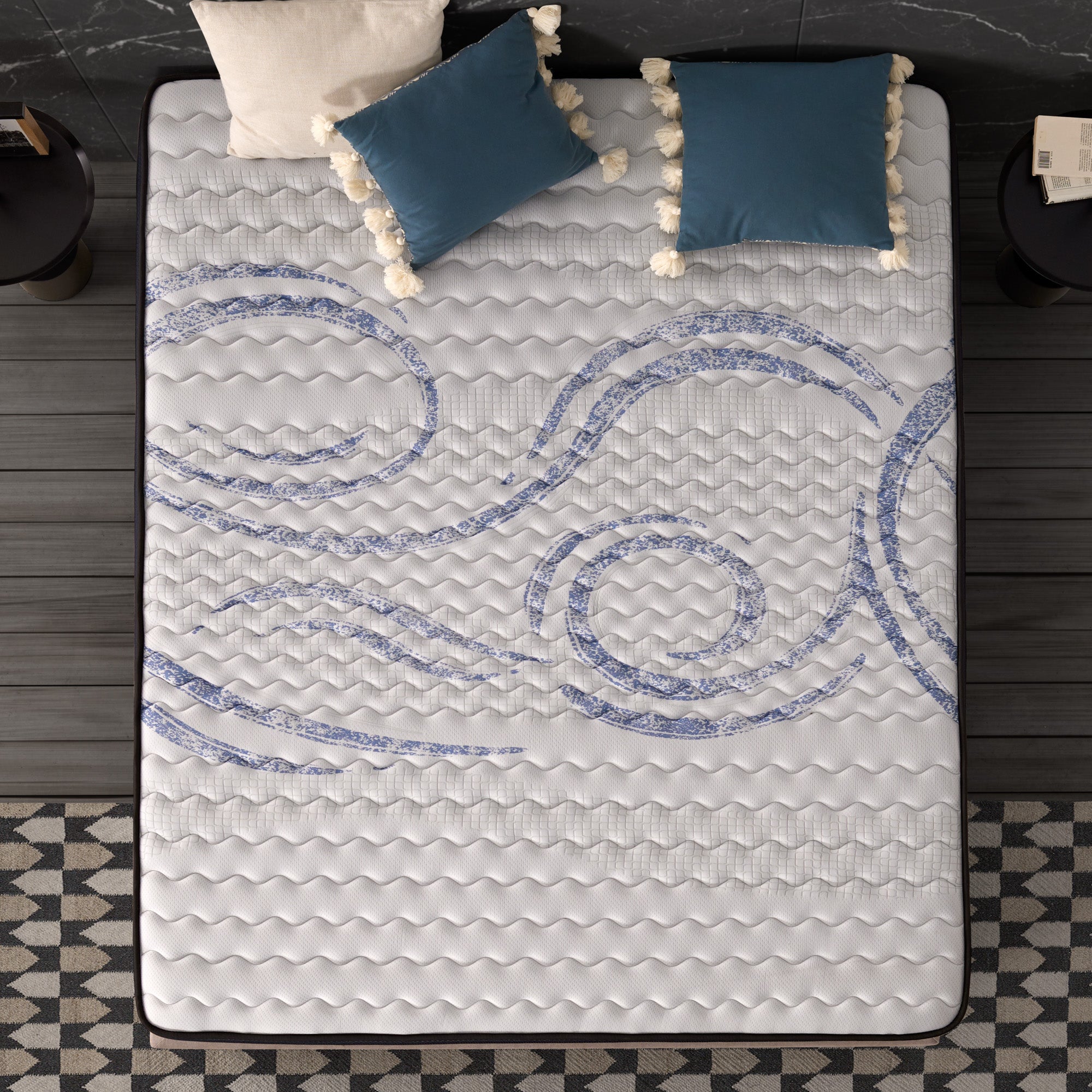Colchón Perfectsleep 135x190 cm - Espuma viscoelástica HR - Blue Latex - Espesor 15 cm - 7 Zonas - Transpirable - Hipoalergénico - 3