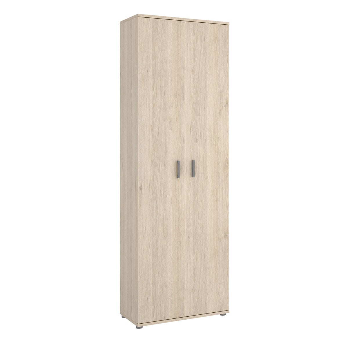 Armadio multiuso con 2 ante e 6 vani in legno rovere naturale 190x61x35 cm - FIT - 5