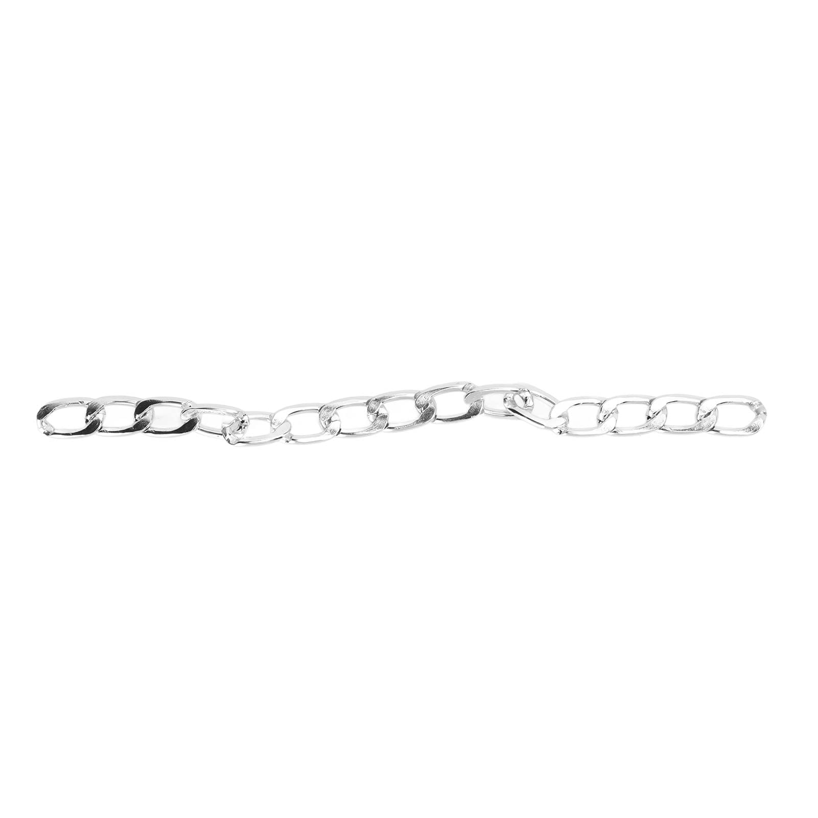 Chaînes en aluminium de 32,8 pieds, style élégant, chaîne artisanale en métal pour bijoux, collier, bracelet (couleur argent N24901) - 5