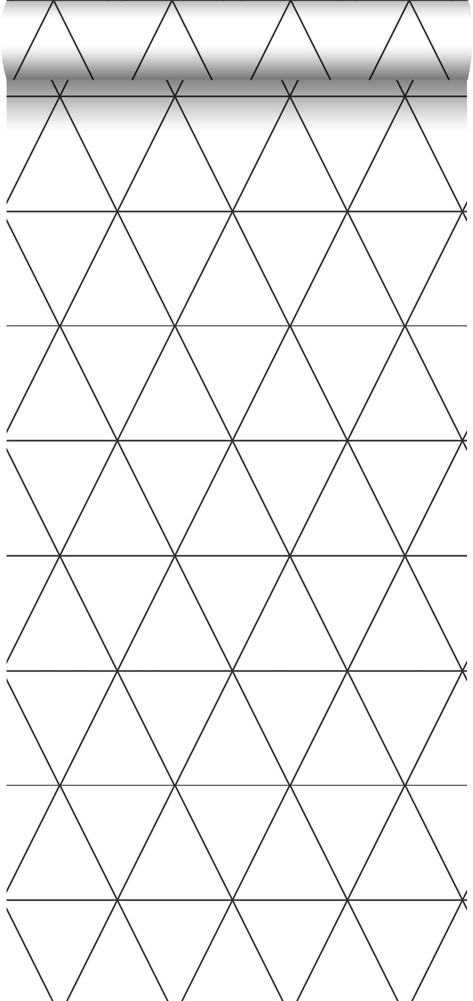 Tapeta trójkąty graficzne czarno-białym - 53 cm x 10.05 m - ORIGIN