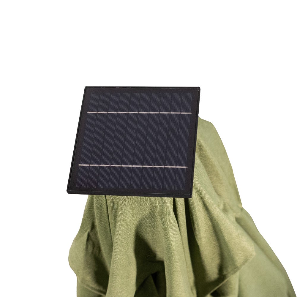 IASO Basics Calpe – Parasol déporté 3x3, toile couleur terre cuite, structure effet bois - 6