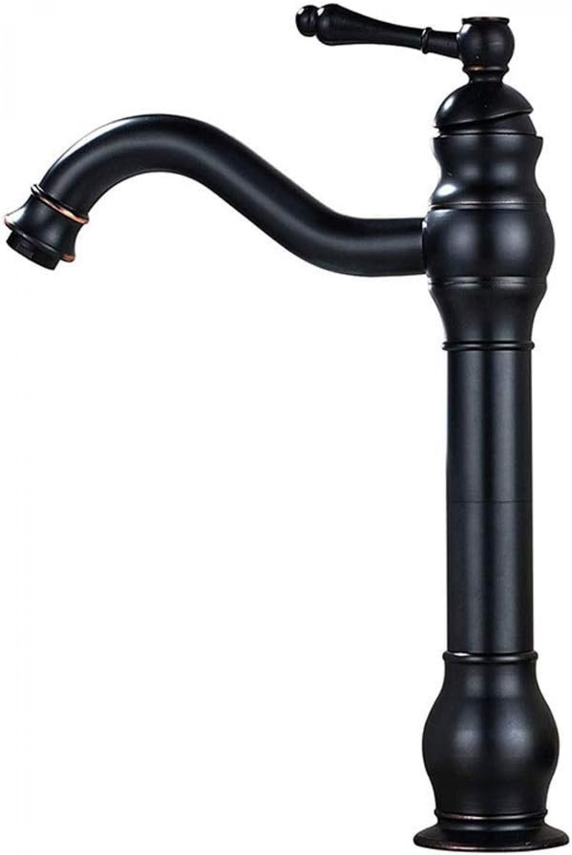 Bateria łazienkowa, obrotowa 360°, wysokość 30 cm, czarna