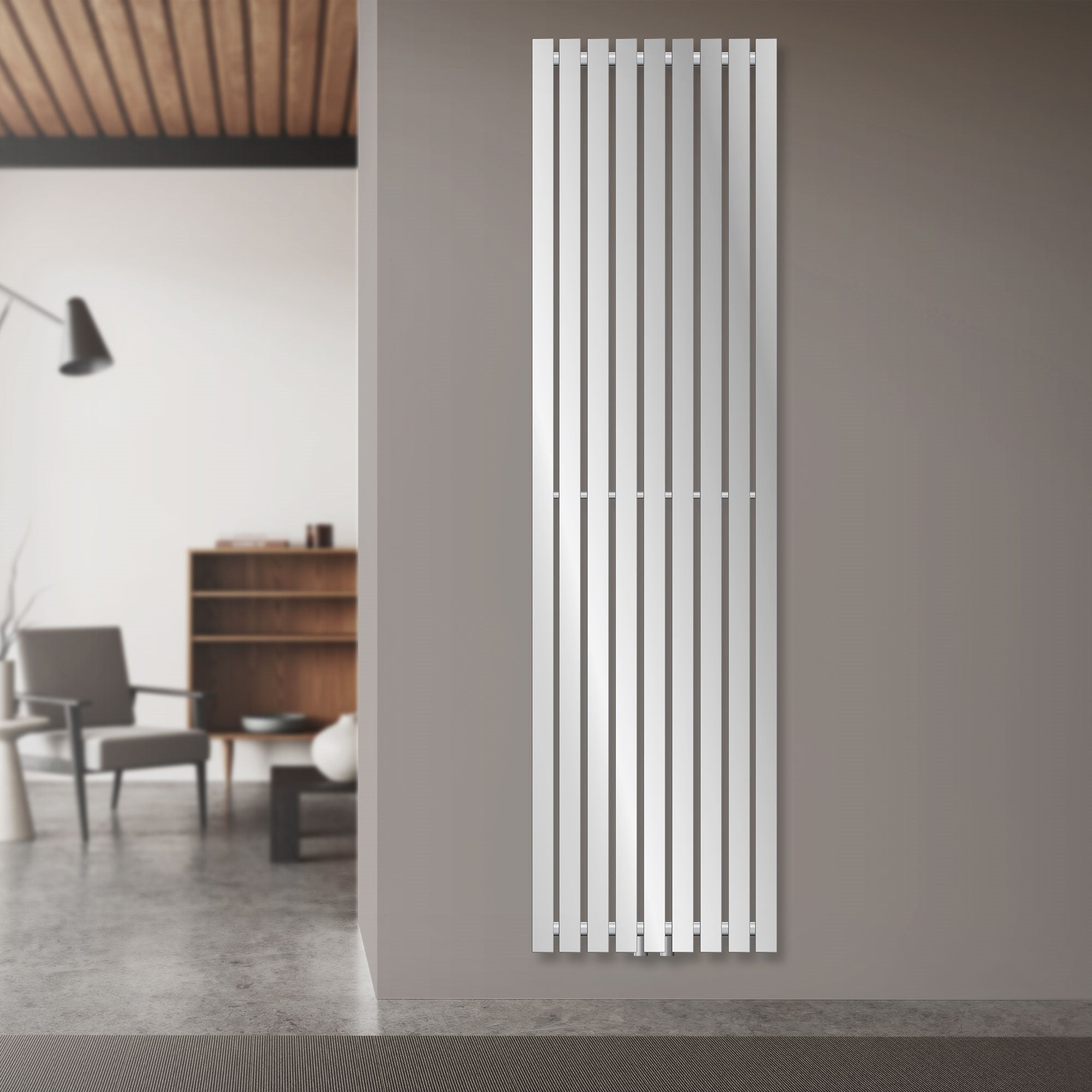 Panel Radiador Radiador de diseño Stella Radiador de panel Radiador cromado 480x1800 ...