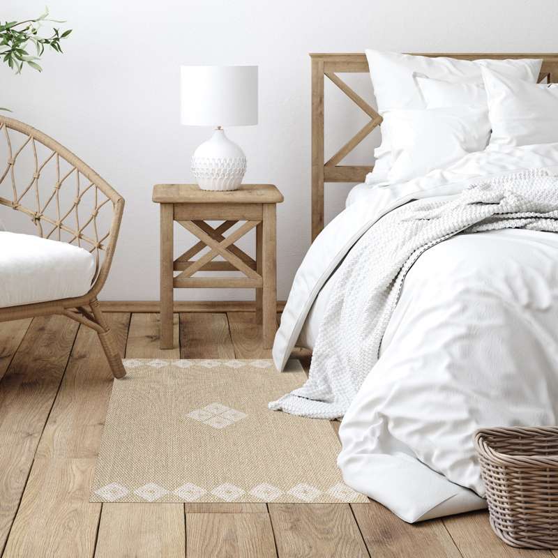 Tapete de vinil Premium de Alta Gama, Almofadas de quarto Lavável antiderrapante e resistente Étnica Brancas 160x230 cm - 8