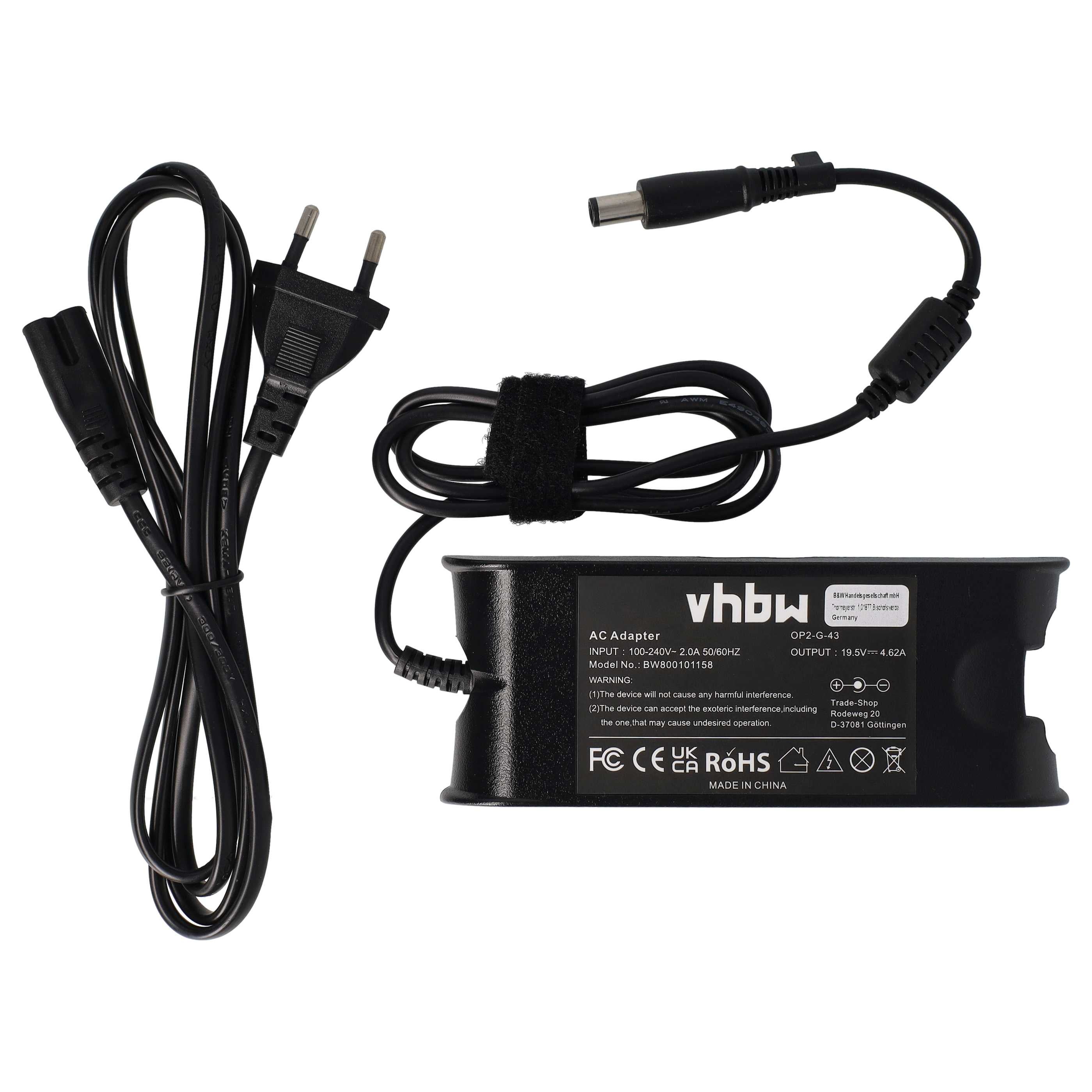 Snabb Leverans - Laddare För Dell PA-10 PA-3E 19.5V 4.62A 90W 7.4x5.0mm
