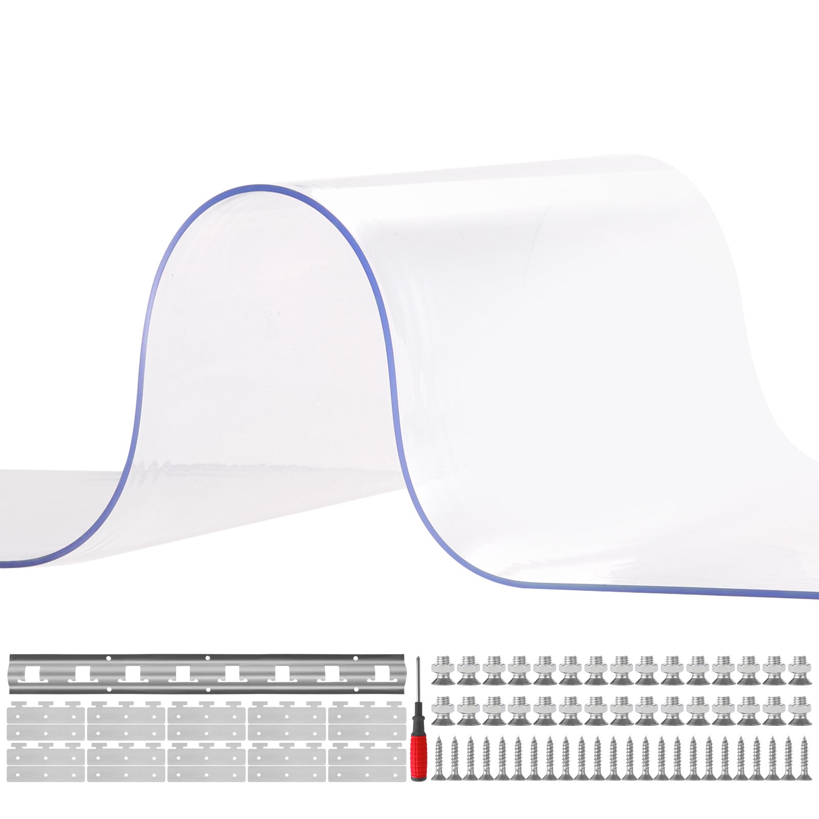 Pvc Trasparente Lamelle PVC Trasparenti 20cm - Tenda Industriale Antigelo (-35°C), Venduta Al Metro Striscia In Pvc Per Porte