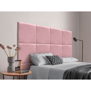Letto matrimoniale in tessuto nero con testiera imbottita 200x160 cm
