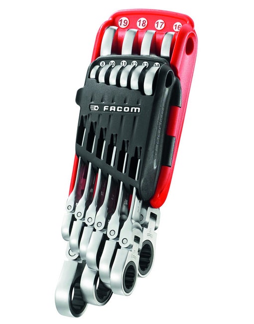 Jeu de 10 clés mixtes à cliquet en étui Pocket FACOM – 467BF.JP10PB