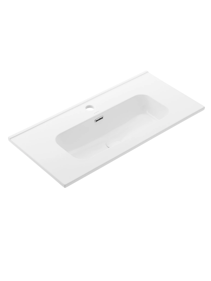 Umywalka nablatowa Uptrend CHARO 80 biały połysk, z otworem na baterię oraz przelewem 1 szt.