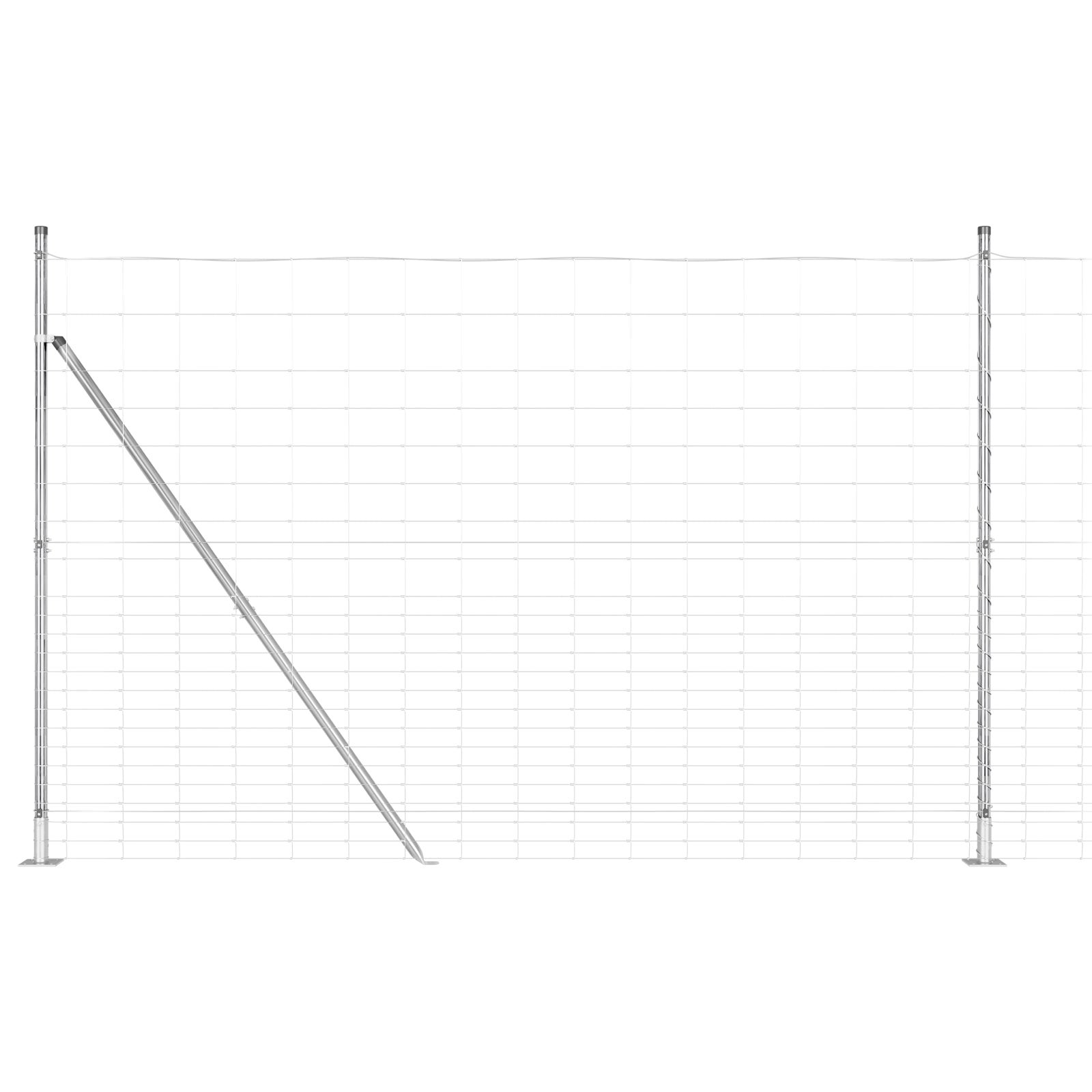 Słupek ogrodzeniowy. Galwanizowany 25 x 1,6 m Stal vidaXL
