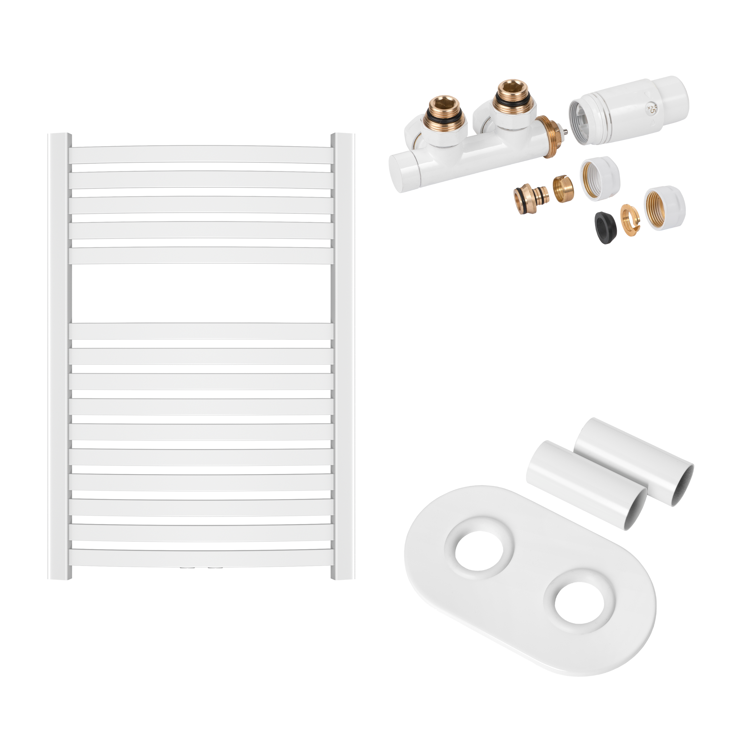 Grzejnik Łazienkowy Drabinka Kaloryfer do Łazienki 540x800 mm Biały INVENA