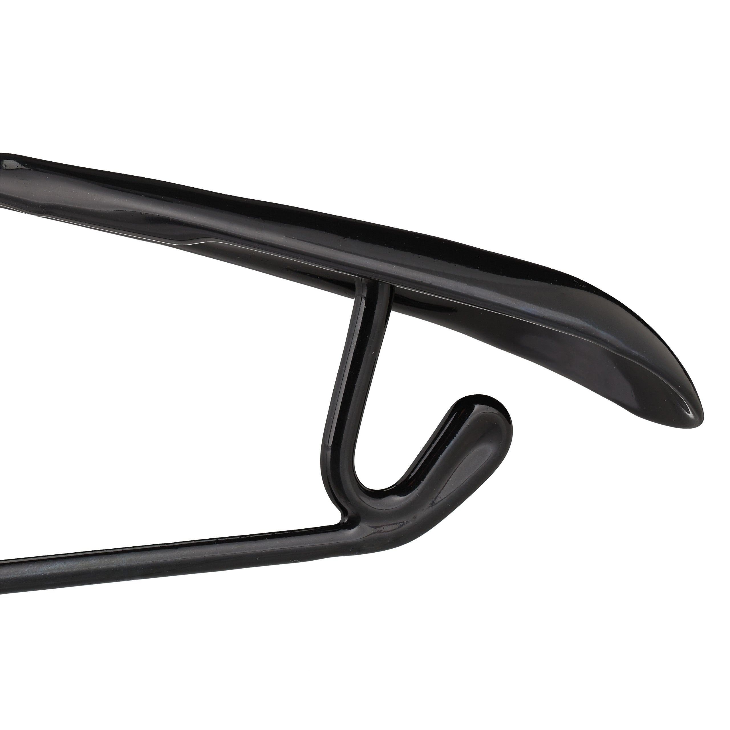 Cintres pour costumes revêtement antidérapant noir métal lot de 100, noir, Relaxdays - 5