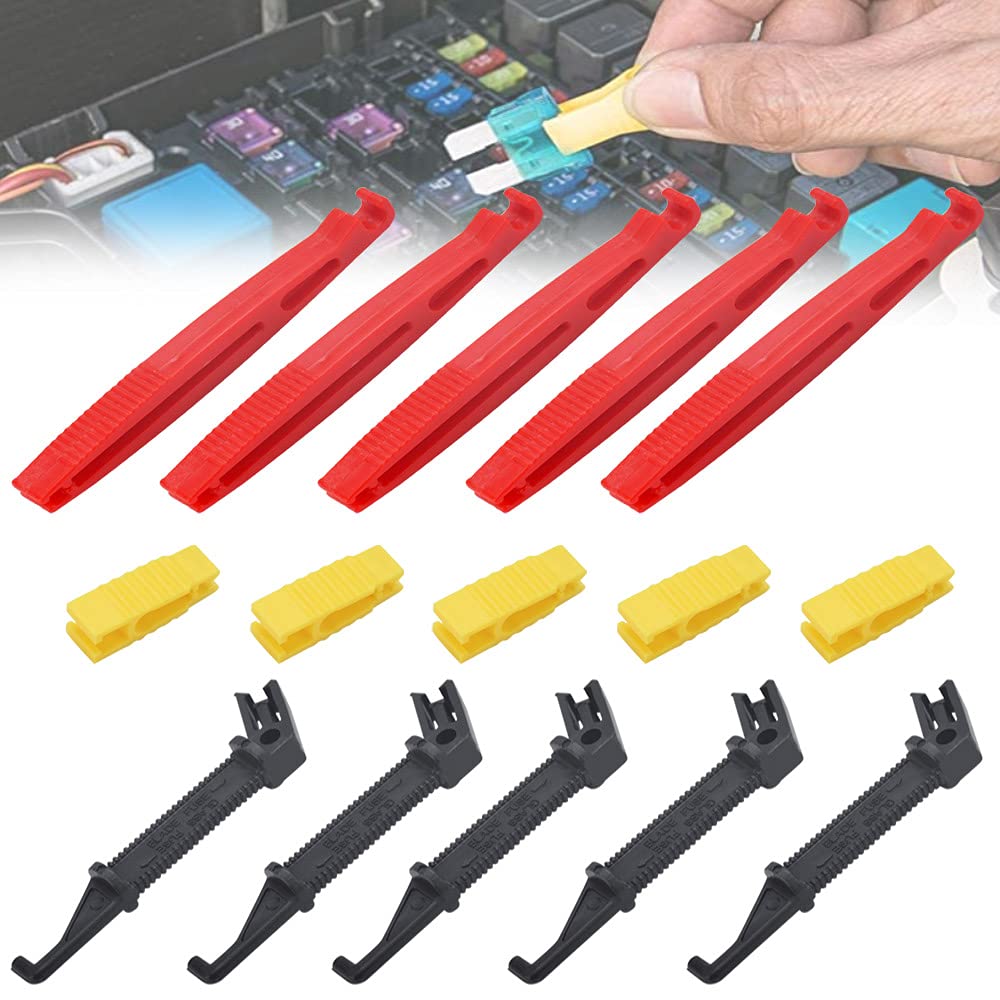 Kit 8 Pinze Estrattori Fusibili Per Auto - Mini Estrattori Universali Per Rimozione E Inserimento Fusibili - Attrezzo Pratico E Antiscivolo - 3
