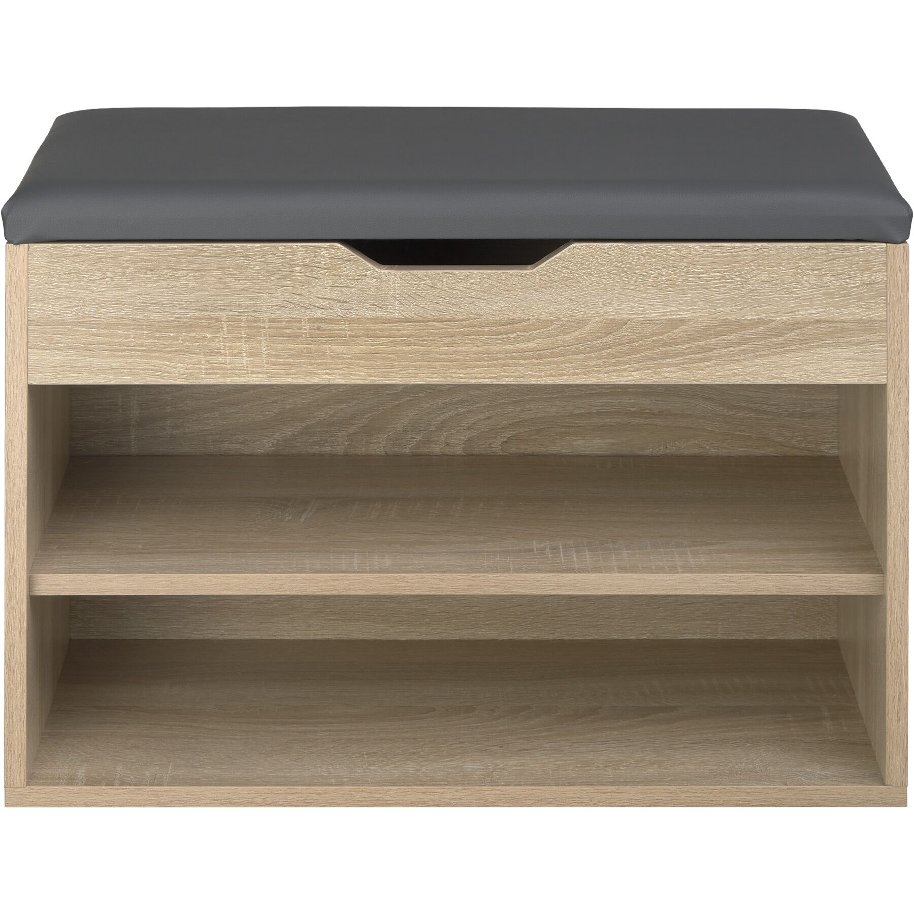 Banc à chaussures en bois MDF avec coussin d'assise 60 x 30 x 43,5 cm TECTAKE - 3