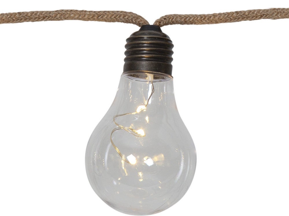 Guirlande guinguette 2m25 à piles 10 ampoules 30 micro-LED minuteur intégré - 3