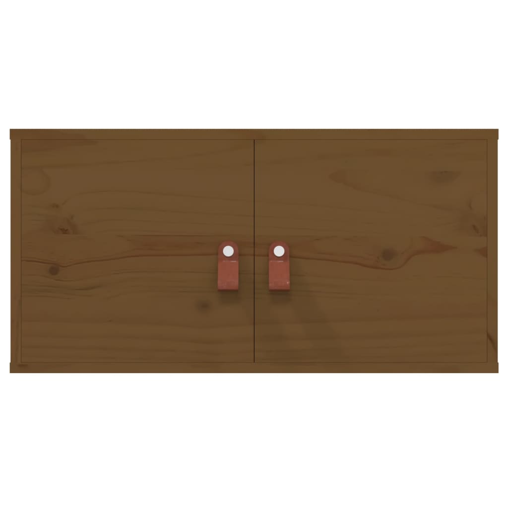 Maison Exclusive - Armarios de pared 2 uds madera pino marrón miel 60x30x30 cm - 4