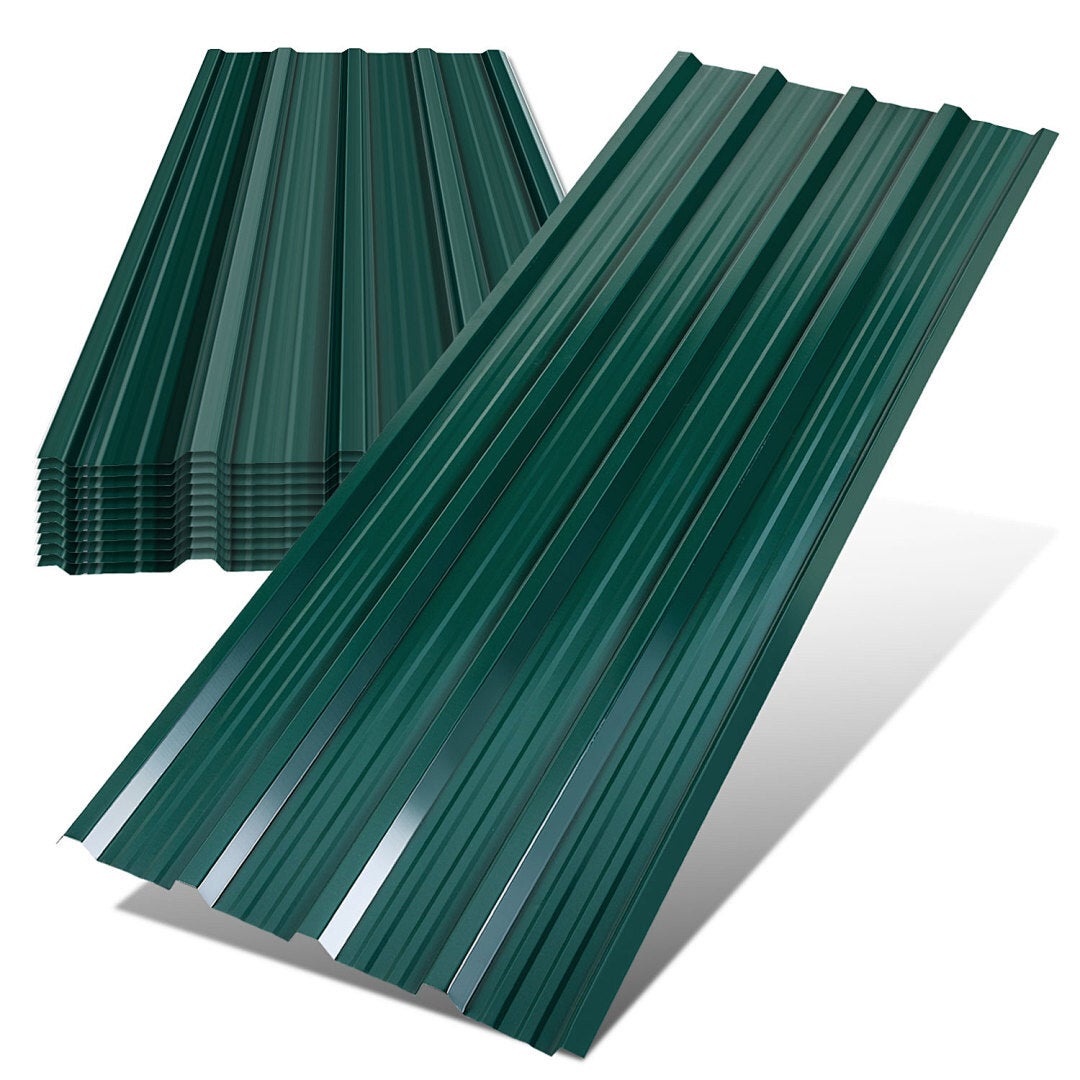 36x Blacha Falista Trapezowa na Dach, tôles trapézoïdale tôles Tôle 0,25 mm, 129x46cm = 21m², Vert