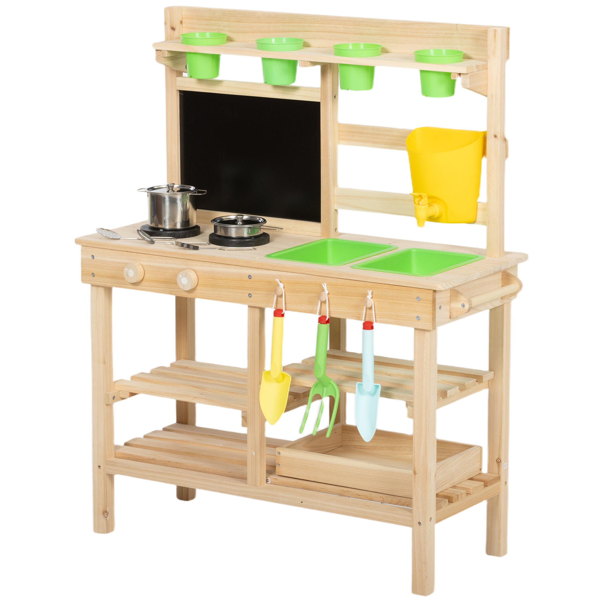 Cocina Juguete Exterior AIYAPLAY Madera de Abeto, Plástico Madera Natural 77x32x95 cm | Leroy Merlin Cocina Juguete Exterior AIYAPLAY Madera de Abeto, Plástico Madera Natural 77x32x95 cm | Leroy Merlin