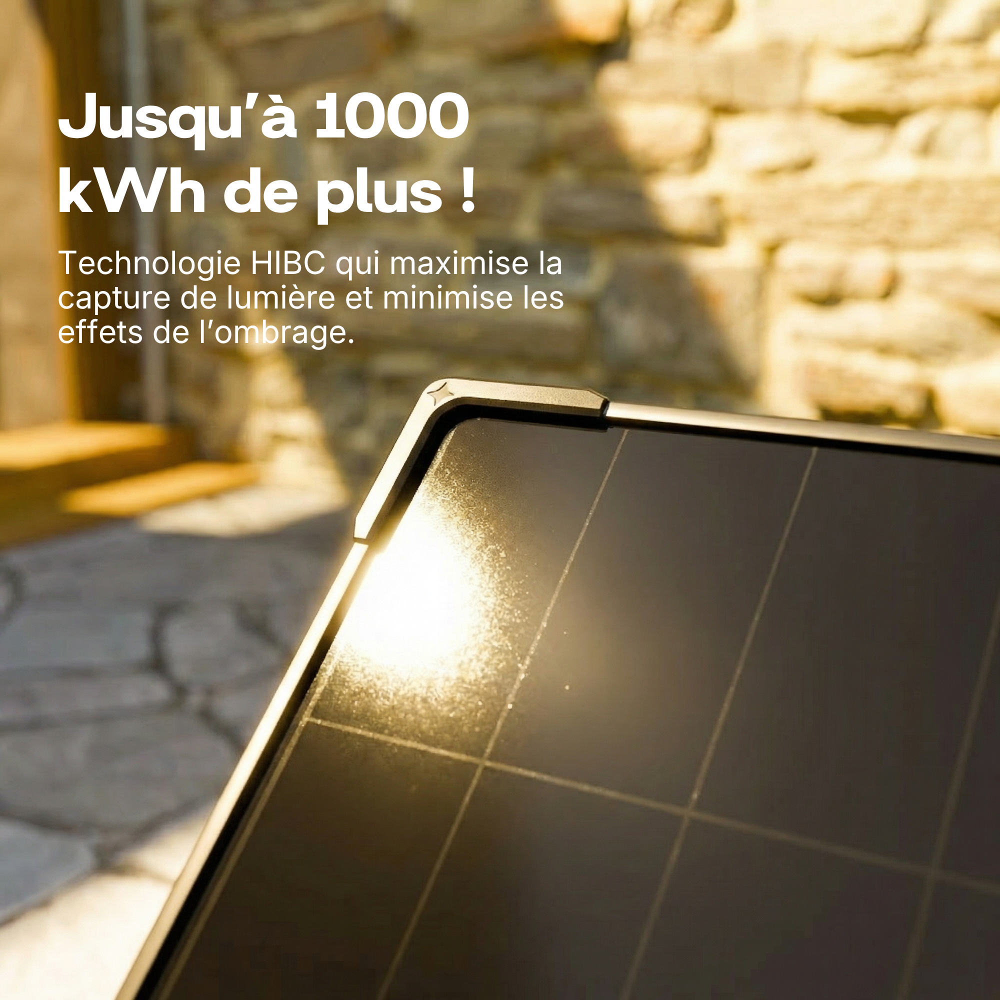 Sunology PLAY - Panneau solaire complet 480W bifacial – Station solaire livrée totalement assemblée – Installation au sol ou au mur - 5