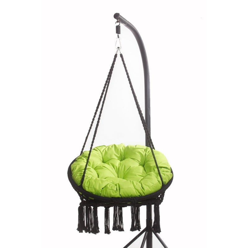 PODUSZKA OGRODOWA NA FOTEL WISZĄCY BOCIANIE GNIAZDO 90x90 CM LIMONKA PODUCHA NA HUŚTAWKĘ PODUSZKA NA KOKON PODUSZKA NA KRZESŁO DWUSTRONNA