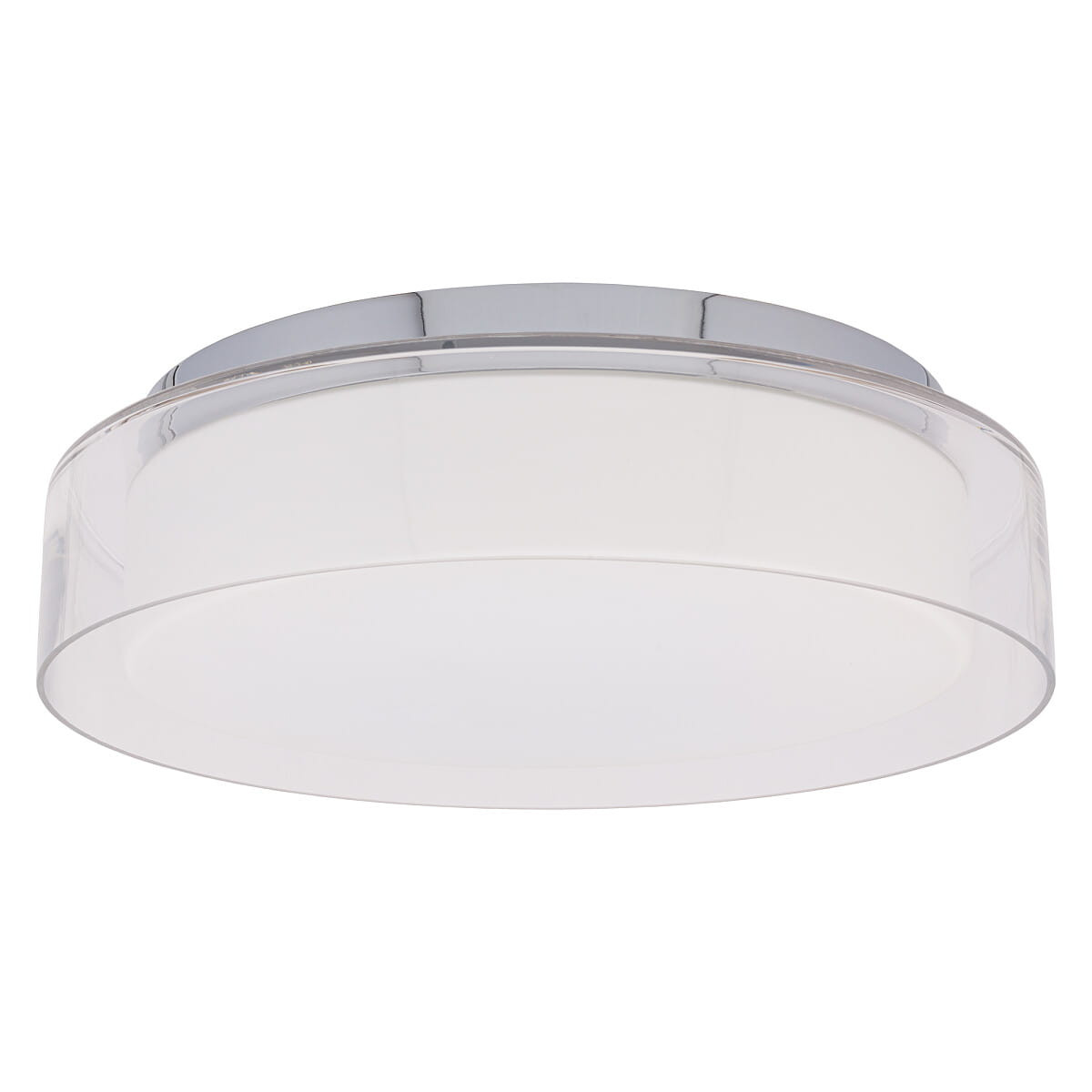 Plafon Pan okrągły chromowany przezroczysty LED 17W 4000K 800lm wym: 10 x 35 cm IP44 szkło Nowodvorski Lighting