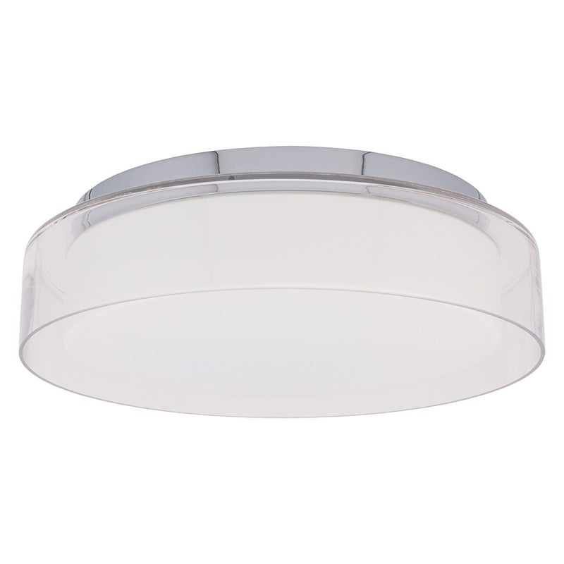 Plafon Pan okrągły chromowany przezroczysty LED 17W 4000K 800lm wym: 10 x 35 cm IP44 szkło Nowodvorski Lighting