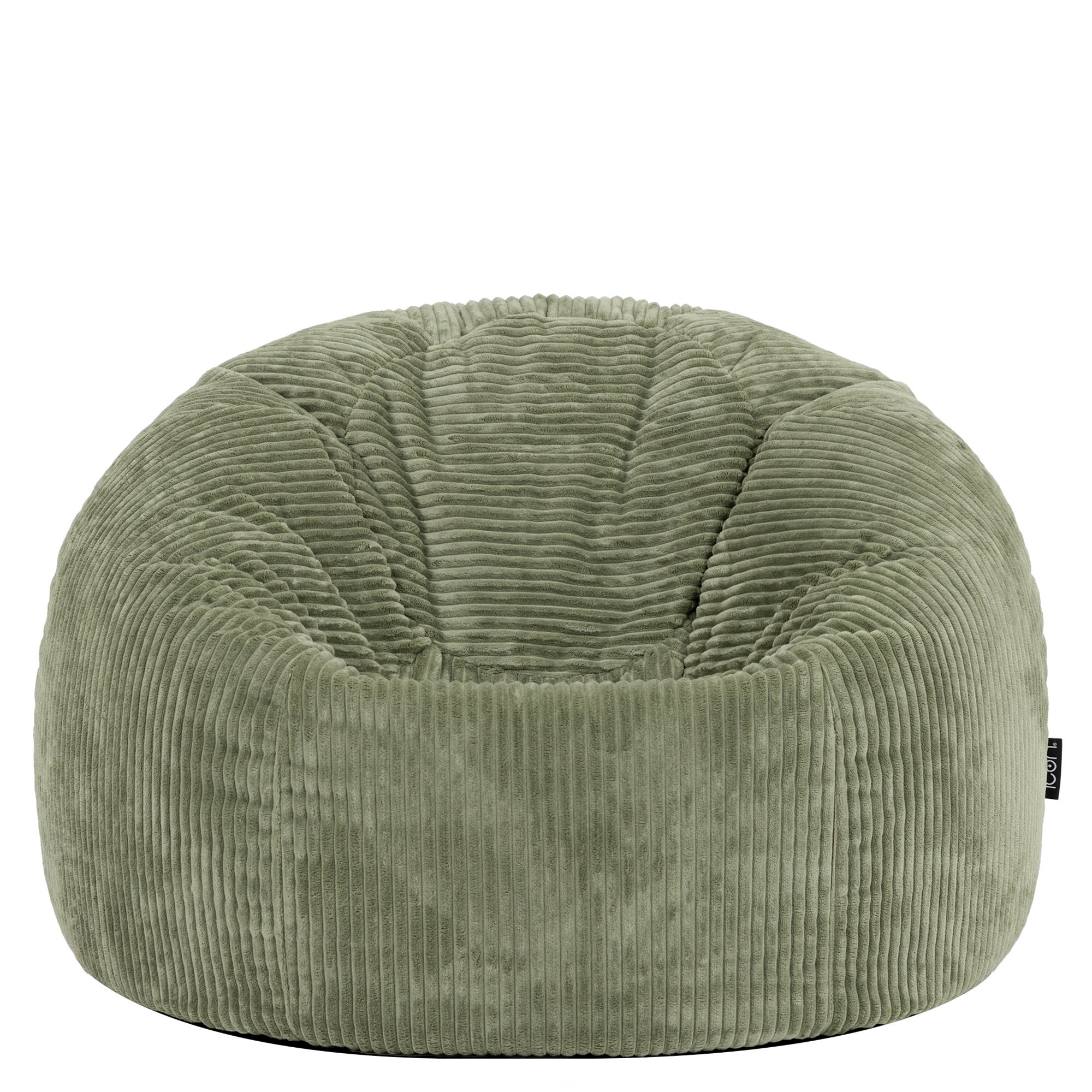 Pouf Icon in velluto a coste verde salvia, soggiorno, camera da letto, 85x85 cm, Made in Germany, Oeko-Tex® - 4