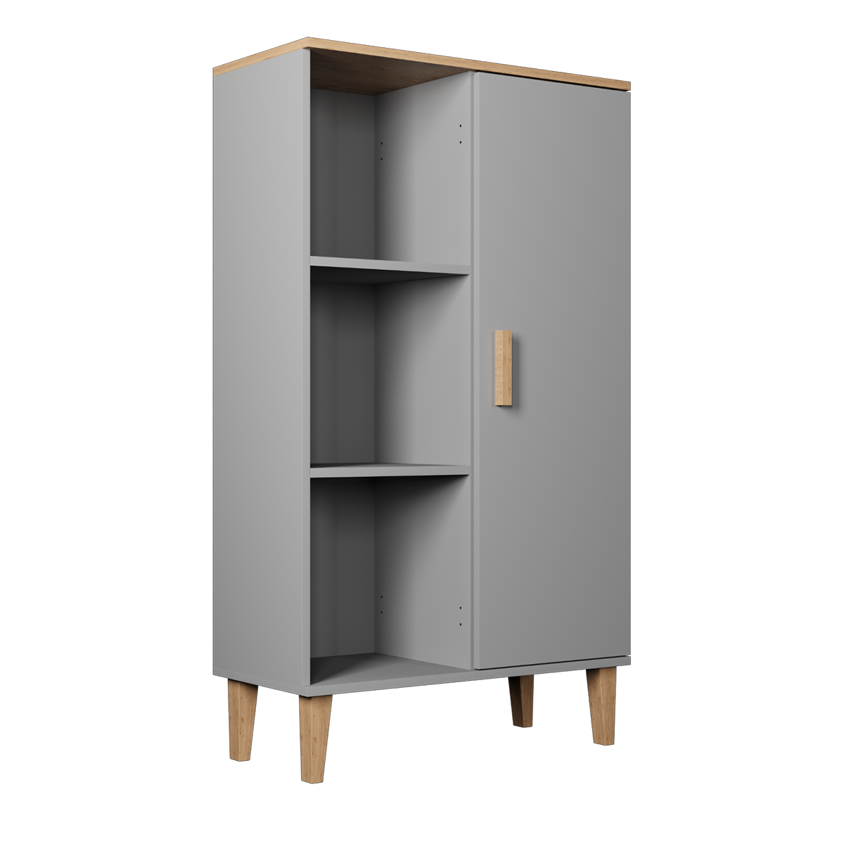 Regał DENVER szary/hikora