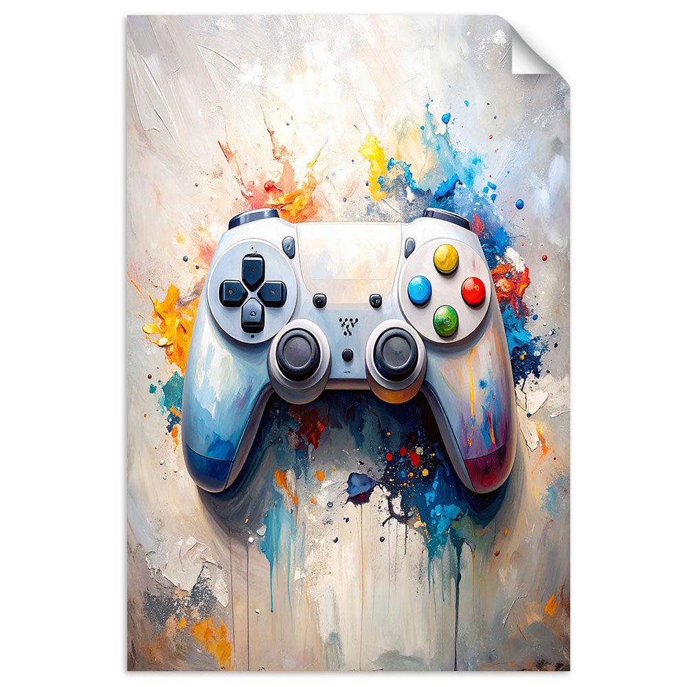 Plakaty samoprzylepne do pokoju gracza, Konsola Gamepad Kontroler 80x120
