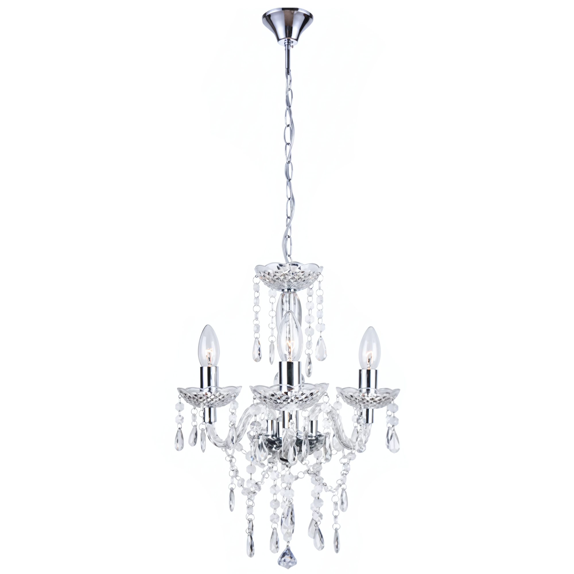 Lampa Sufitowa Wisząca Toolight Ebt006-3Cp Transparentny