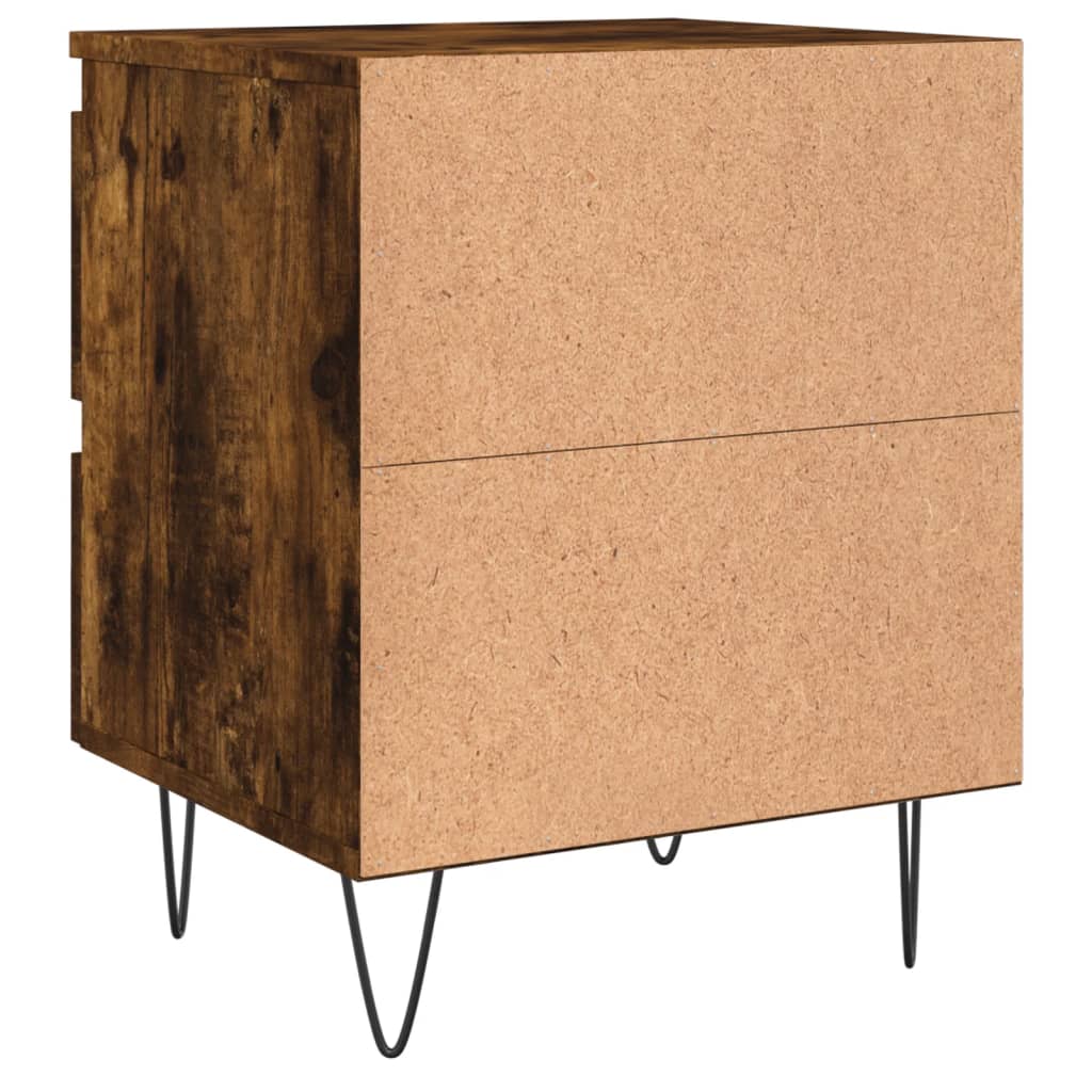 Maison Exclusive - Tables de chevet 2 pcs chêne fumé 40x35x50 cm bois ingénierie - 8