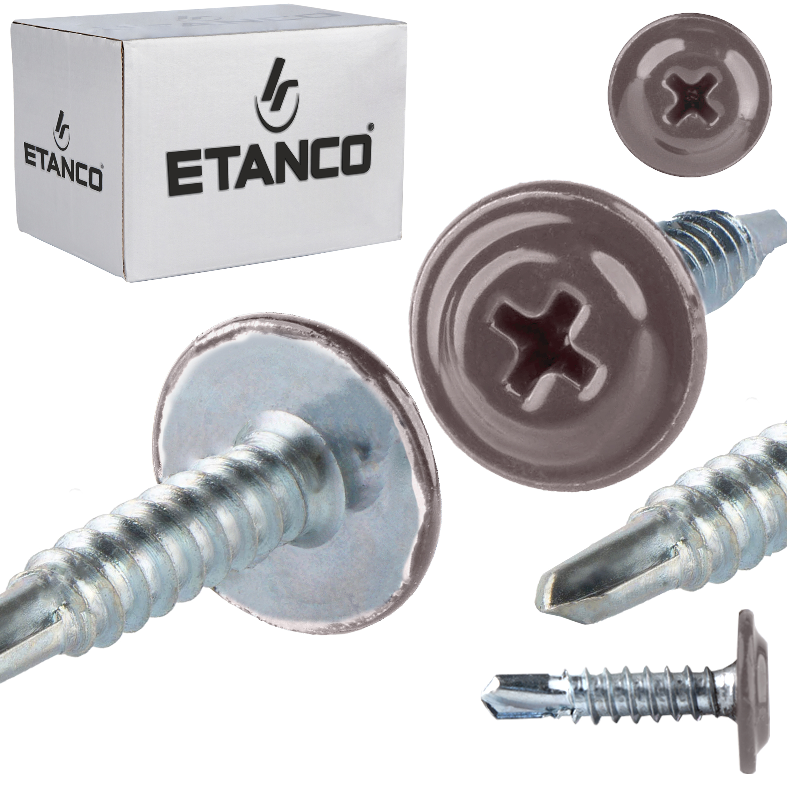 Wkręty podkładkowe Etanco GM-B 4,2x19 mm samowiercące RAL 9007 250szt