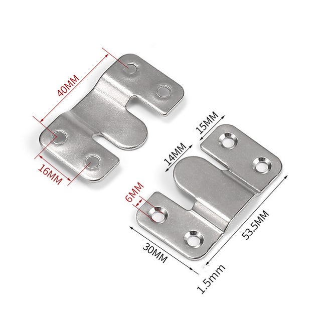 Connecteur Pour Meubles Couchverbinder – Pendentif De Tableau, Claquage Verrouillage, BAYLI, Noir, Fer