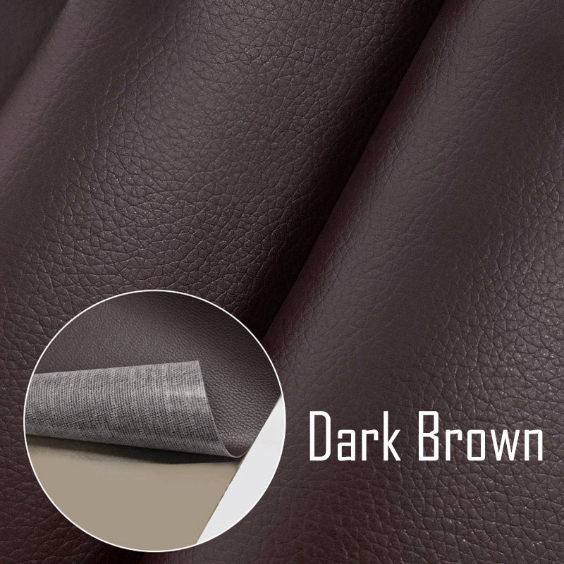 Patch de réparation autocollant cuir artificiel 50x138 cm DarkBrown - 3