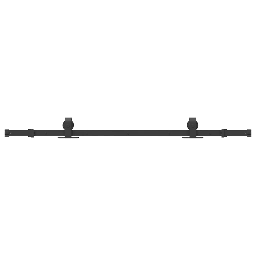 Kit de herrajes para puertas correderas acero negro 152,5 cm vidaXL - 2