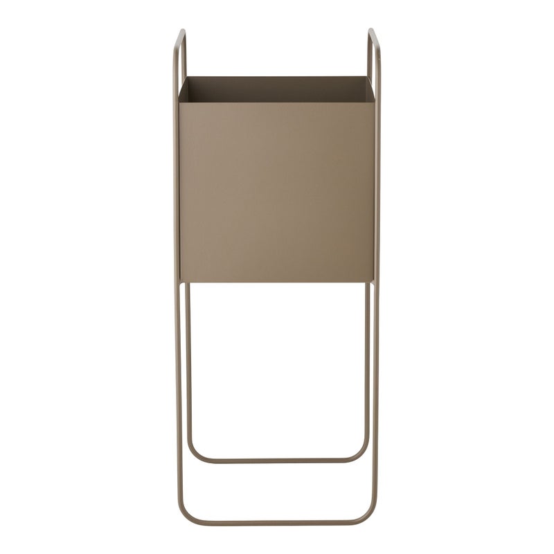 Tanja osłonka na doniczkę w stojaku brązowa.